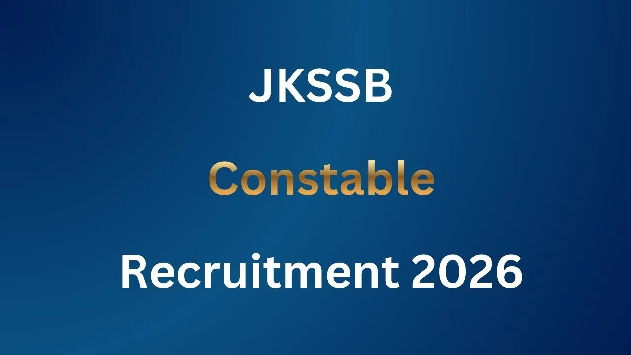 JKSSB Constable Recruitment 2026