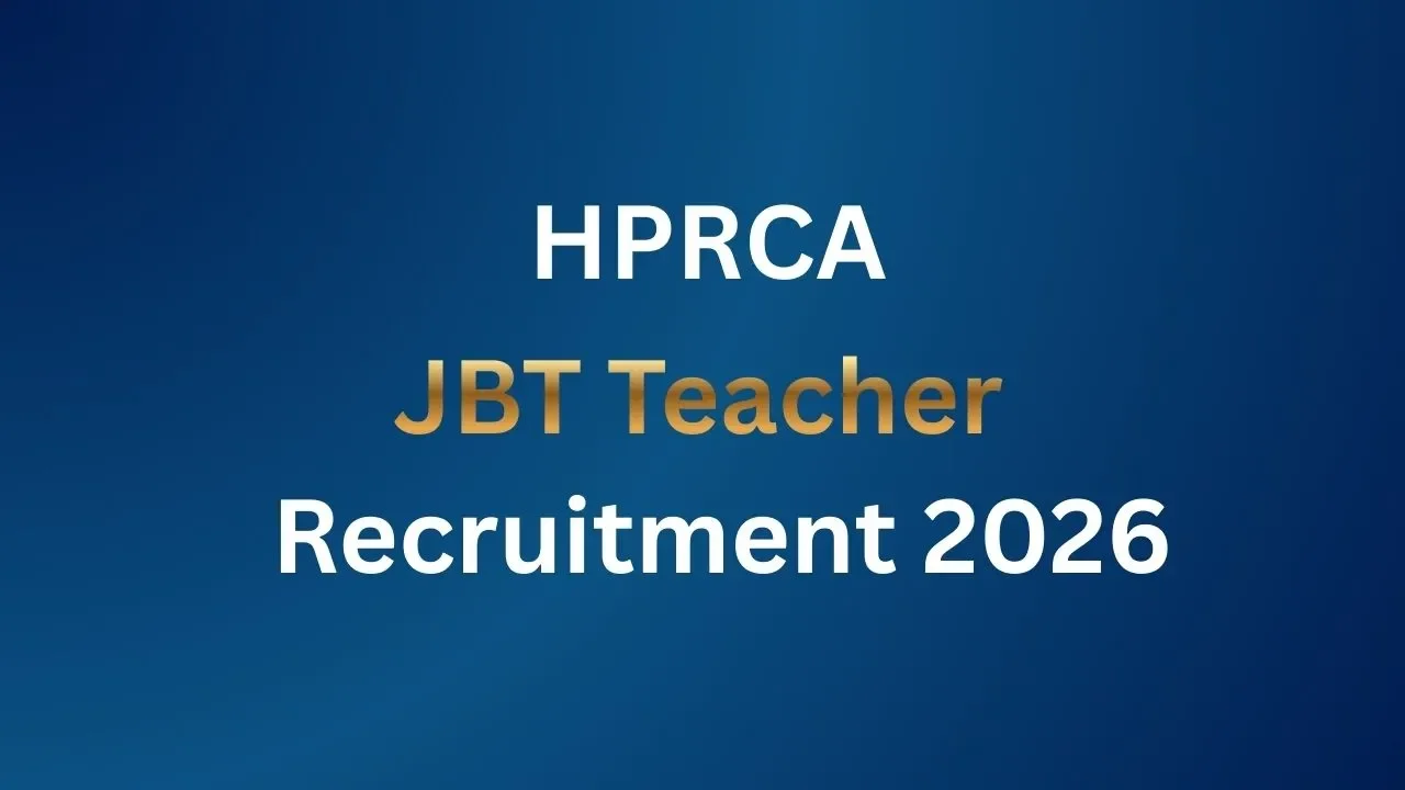HPRCA JBT Teacher Recruitment 2026