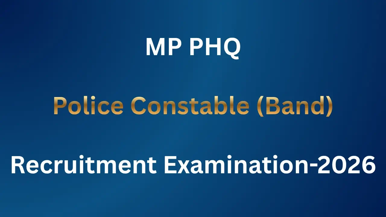 MP Police Constable (Band) Recruitment 2026