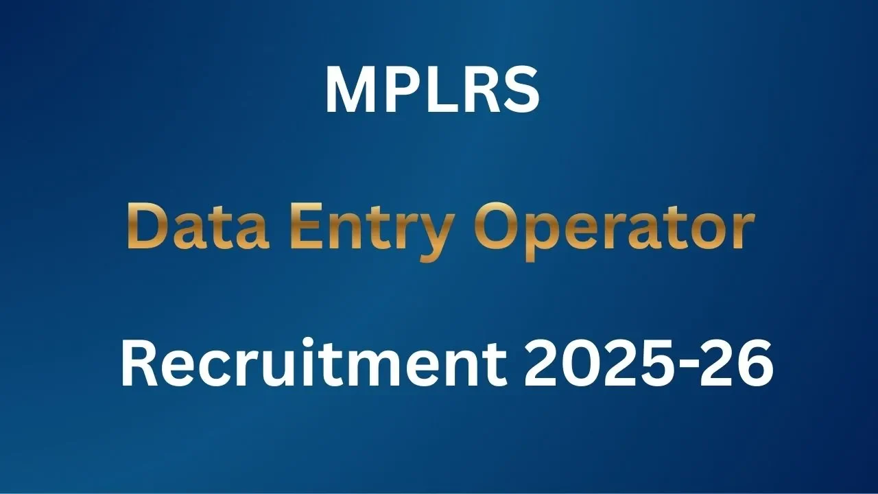 MPLRS Data Entry Operator Recruitment 2025-26