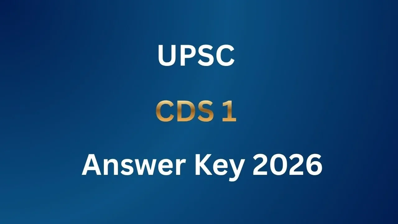UPSC CDS 1 Answer Key 2026