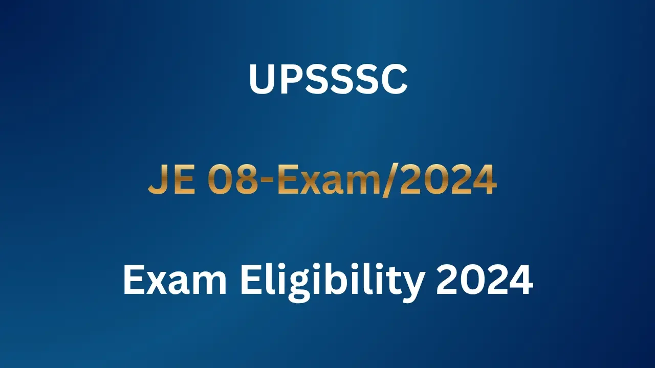 UPSSSC JE Recruitment 2024